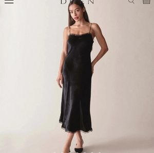 Doen Calsi Slip Dress Black medium NWT